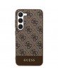 Guess Samsung S24+ Plus Case Cover Stripe 4G Brown