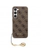 Guess Samsung S24+ Plus Hülle Case Cover Charms 4G Braun