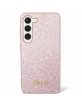 Guess Samsung S24 Hülle Case Cover Glitter Script Rosa Pink