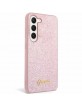 Guess Samsung S24 Case Cover Glitter Script Pink