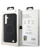 BMW Samsung S24+ Plus Case Cover Genuine Leather Circle MagSafe Black