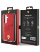 Ferrari Samsung S24+ Plus Hülle Case Cover SF Perforated Rot