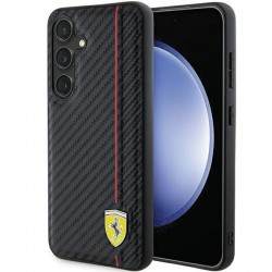 Ferrari Samsung S24 Case Cover Carbon Printed Black
