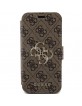 Guess iPhone 15 Pro Book Case Cover 4G Big Metal Logo Brown