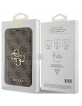 Guess iPhone 15 Pro Tasche Book Case 4G Big Metal Logo Braun