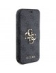 Guess iPhone 15 Pro Book Case Cover 4G Big Metal Logo Gray