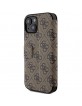 Guess iPhone 15, 14, 13 Tasche Book Case 4G Big Metal Logo Braun