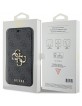 Guess iPhone 15, 14, 13 Tasche Book Case 4G Big Metal Logo Grau