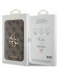 Guess iPhone 15 Pro Max Tasche Book Case 4G Big Metal Logo Braun