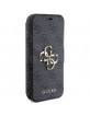 Guess iPhone 15 Pro Max Book Case Cover 4G Big Metal Logo Gray