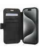 Guess iPhone 15 Pro Max Tasche Book Case 4G Big Metal Logo Grau