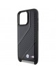 BMW iPhone 15 Pro Case M Carbon Stripe Strap Black