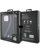 BMW iPhone 15 Pro Hülle Case M Carbon Tricolor Trageband Schwarz