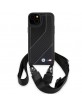 BMW iPhone 15 Plus, 14 Plus Case M Carbon Stripe Strap Black