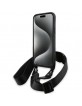 BMW iPhone 15 Plus, 14 Plus Case M Carbon Tricolor Strap Black