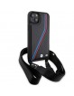 BMW iPhone 15, 14, 13 Case M Carbon Tricolor Strap Black