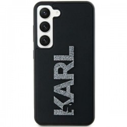 Karl Lagerfeld Samsung S23 Ultra Hülle Case 3D Glitter Logo Schwarz
