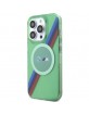 BMW iPhone 15 Pro Case Cover MagSafe Tricolor Stripes Green