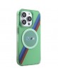 BMW iPhone 15 Pro Hülle Case Cover MagSafe Tricolor Stripes Grün