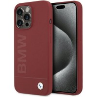 BMW iPhone 15 Pro Max Case Cover MagSafe Silicone Signature Red