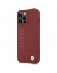 BMW iPhone 15 Pro Max Case Cover MagSafe Silicone Signature Red