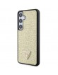Guess Samsung S24+ Plus Case Crystal Rhinestone Gold Triangle