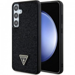 Guess Samsung S24+ Plus Case Crystal Rhinestone Triangle Black