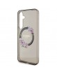 Guess Samsung S24+ Plus Hülle Case Cover MagSafe Blumen Schwarz