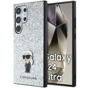 Karl Lagerfeld  Samsung S24 Ultra Hülle Case Cover Ikonik Metal Pin Silber