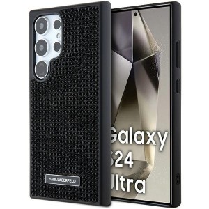 Karl Lagerfeld Samsung S24 Ultra Hülle Case Kristallen Strass Schwarz