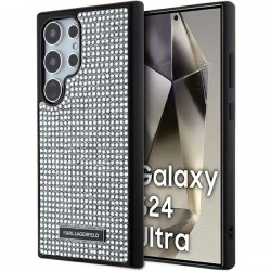 Karl Lagerfeld Samsung S24 Ultra Case Crystal Rhinestone Silver