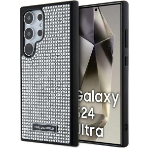 Karl Lagerfeld Samsung S24 Ultra Hülle Case Kristallen Rhinestone Silber
