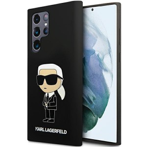 Karl Lagerfeld  Samsung S24 Ultra Hülle Case Silikon Ikonik Schwarz