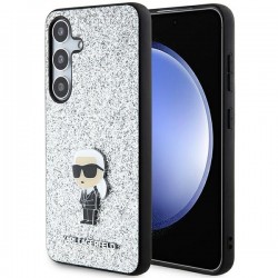 Karl Lagerfeld Samsung S24+ Plus Case Cover Ikonik Metal Pin Silver