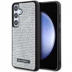 Karl Lagerfeld Samsung S24 Hülle Case Kristallen Rhinestone Silber