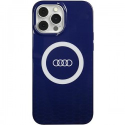 Audi iPhone 13 Pro Max Hülle Case MagSafe IML Big Logo Blau