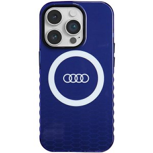 Audi iPhone 14 Pro Case MagSafe IML Q5 Logo Blue