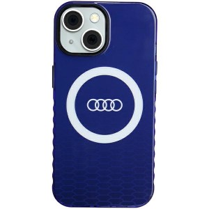 Audi iPhone 15, 14, 13 Case MagSafe IML Q5 Logo Blue