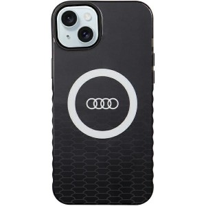 Audi iPhone 15 Plus, 14 Plus Case MagSafe IML Q5 Logo Black