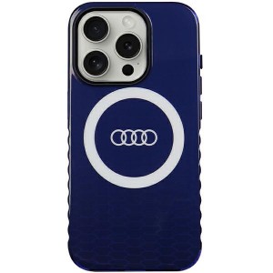 Audi iPhone 15 Pro Hülle Case MagSafe IML Q5 Logo Blau