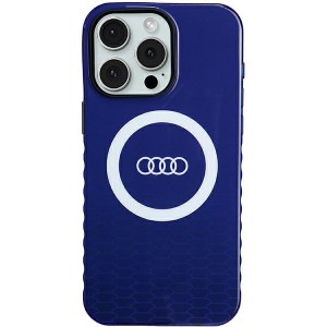 Audi iPhone 15 Pro Max Case MagSafe IML Q5 Logo Blue