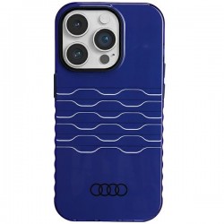 Audi iPhone 14 Pro Hülle Case MagSafe IML A6 Logo Blau