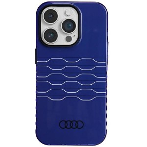 Audi iPhone 14 Pro Case MagSafe IML A6 Logo Blue