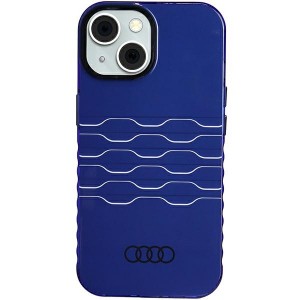 Audi iPhone 15, 14, 13 Hülle Case MagSafe IML A6 Logo Blau