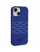 Audi iPhone 15, 14, 13 Case MagSafe IML A6 Logo Blue