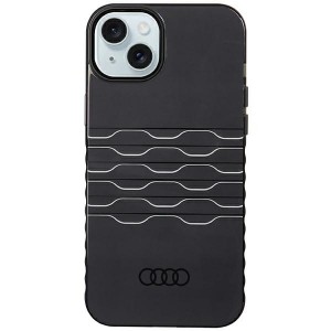 Audi iPhone 15 Plus, 14 Plus Case MagSafe IML A6 Logo Black