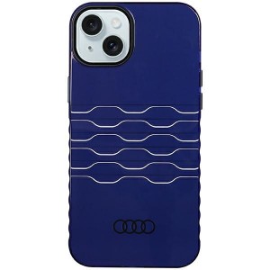 Audi iPhone 15 Plus, 14 Plus Hülle Case MagSafe IML A6 Logo Blau