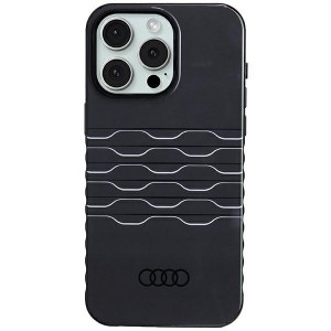 Audi iPhone 15 Pro Max Case MagSafe IML A6 Logo Black