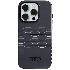 Audi iPhone 15 Pro Case MagSafe IML A6 Logo Black