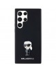 Karl Lagerfeld Samsung S23 Ultra Hülle Case Silikon Ikonik Metal Pin Schwarz